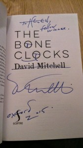 A week later I was lucky enough to catch up with fellow winner David Mitchell in Oxford!